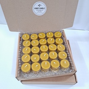 천연밀랍초 기본형 티라이트 캔들 50개입 대용량 벌크